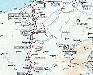 Archivo:First Battle of Ypres - Map