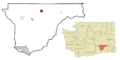 Franklin County Washington Incorporated and Unincorporated areas Connell Highlighted