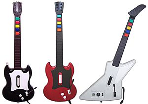 Archivo:Guitar Hero series controllers