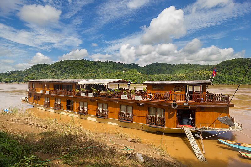 Mekong Sun river cruise ship in Luang Prabang