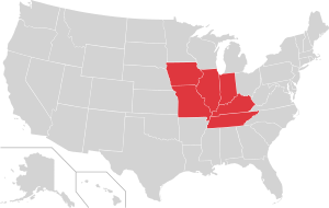 Missouri Valley Conference map.svg