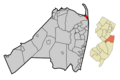 Monmouth County New Jersey Incorporated and Unincorporated areas Highlands Highlighted
