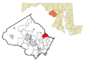 Montgomery County Maryland Incorporated and Unincorporated areas Ashton-Sandy Spring Highlighted