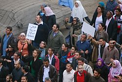 Archivo:Protesters marching in Cairo - 28JAN2011