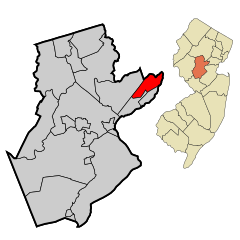 Somerset County New Jersey Incorporated and Unincorporated areas Watchung Highlighted.svg