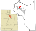 Wasatch County Utah incorporated and unincorporated areas Heber highlighted