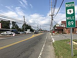 2018-09-19 13 19 38 View north along U.S. Route 9 (Atlantic City Boulevard) just north of Motor Road and Gladney Avenue along the border of Berkeley Township and Pine Beach in Ocean County, New Jersey.jpg