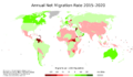 Annual Net Migration Rate 2015–2020