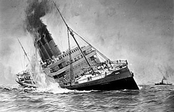 Archivo:Bundesarchiv DVM 10 Bild-23-61-17, Untergang der "Lusitania"