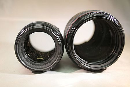 Canon 85mm comparison (front)