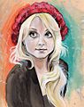Evanna Lynch acrylic ink