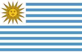 Flag of Uruguay (1828-1830)