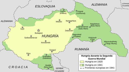Archivo:Hungary map World War II - 1920-1941-es