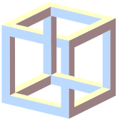 Impossible cube illusion angle