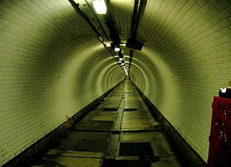 Inside Greenwich Foot Tunnel