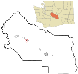 Kittitas County Washington Incorporated and Unincorporated areas South Cle Elum Highlighted.svg
