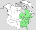 Medeola virginiana NA-dist-map