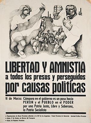Archivo:Museo del Bicentenario - Afiche "Libertad y amnistia"