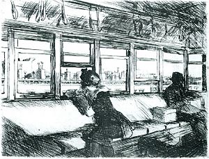 Archivo:Night on the El Train, 1918