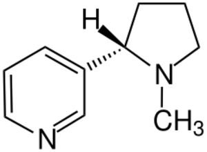 Nikotin - Nicotine.svg