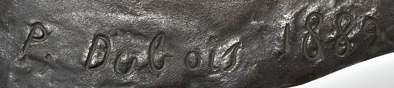 Paul Dubois signature 1889 (cropped)