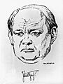 Paul Zech, gezeichnet von Hans Baluschek, 1925