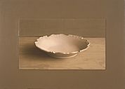 Penumbrian Bowl, 2003, Oil on linen and wood, 25.5 x 35.7 cm.
