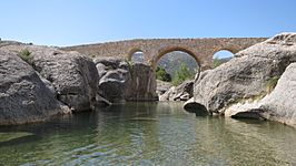 Puente de Cananillas en el río Bergantes