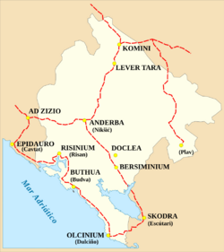 Archivo:Roman Roads in Montenegro 6a-es