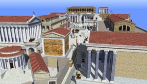 Archivo:Roman forum sketch up model