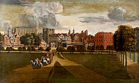 Archivo:The Old Palace of Whitehall by Hendrik Danckerts