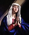 Vergine in preghiera con gli occhi rivolti verso il cielo del Sassoferrato