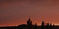 Vista de la Iglesia Parroquial de San Muñoz al atardecer