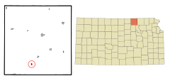 Washington County Kansas Incorporated and Unincorporated areas Palmer Highlighted.svg