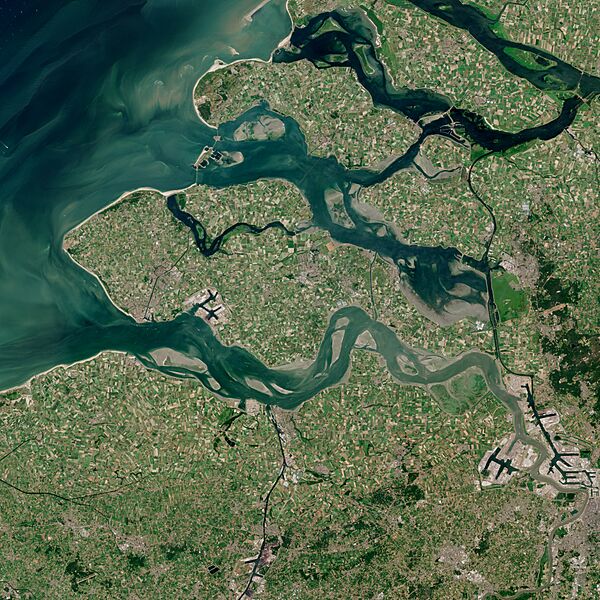 Zeeland by Sentinel-2, 2018-06-30