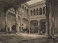 1850, España artística y monumental, vistas y descripción de los sitios y monumentos más notables de españa, vol 3, Patio de la Ynfanta en Zaragoza (cropped)