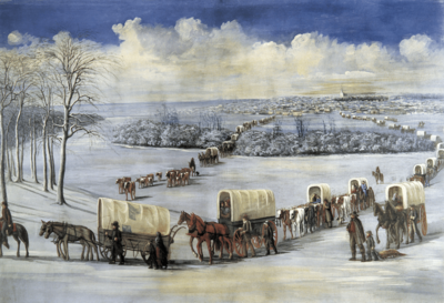 Archivo:Crossing the Mississippi on the Ice by C.C.A. Christensen