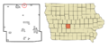 Dallas County Iowa Incorporated and Unincorporated areas Bouton Highlighted