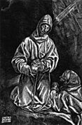 Diego de Astor - St Francis and Brother Leo Meditating on Death - WGA01051