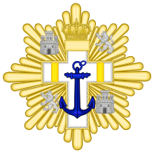 Grand Cross of the Naval Merit (Spain) - Yellow Decoration.svg