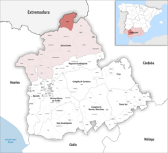 Extensión del municipio en la provincia.
