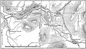 Archivo:Map of Bennington battlefield