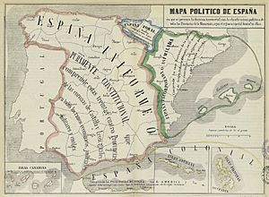 Archivo:Mapa político de España, 1850