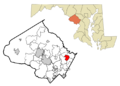 Montgomery County Maryland Incorporated and Unincorporated areas Cloverly Highlighted