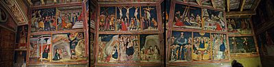 Archivo:Pintures cel·la Sant Miquel (totes tres)