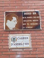 Archivo:Placa Andreu Nin - El Vendrell
