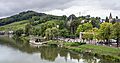 Schengen – depuis pont, Moselle vers l'amont
