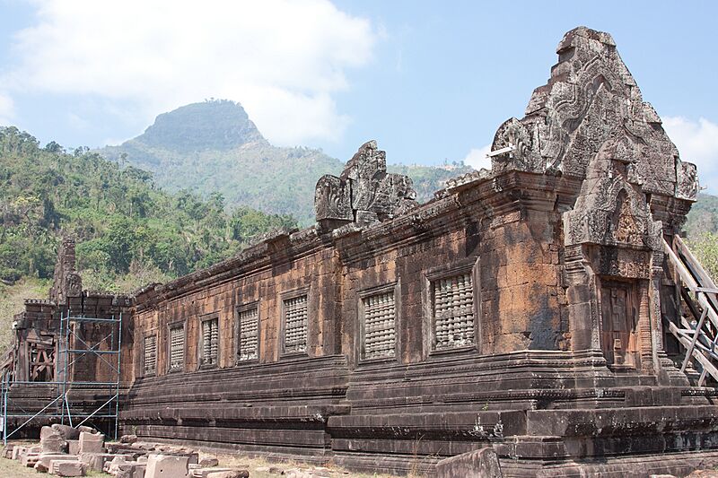 Shiva temple mountain at Vat Phu Champasak Laos