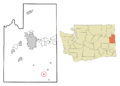 Spokane County Washington Incorporated and Unincorporated areas Waverly Highlighted