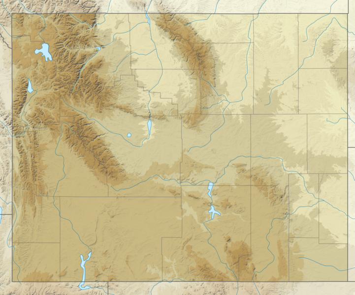 USA Wyoming relief location map
